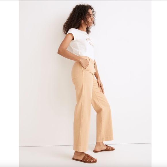 Madewell The Perfect Vintage Wide-Leg Pant in Desert Dune Size 26 - Picture 8 of 8